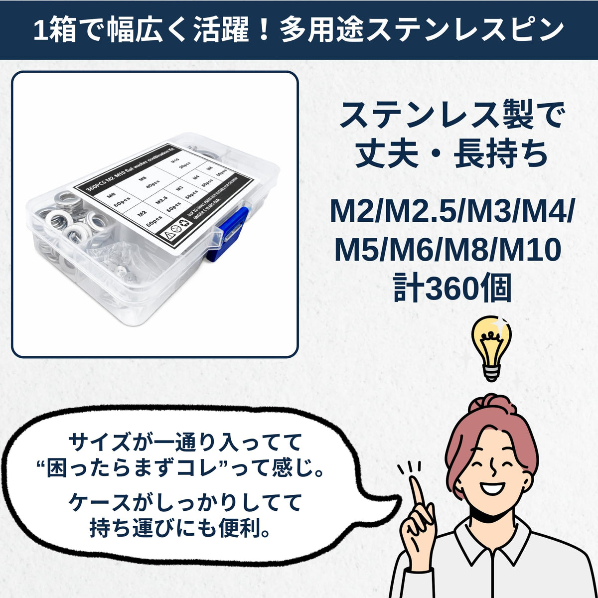 ステンレス平ワッシャーセット